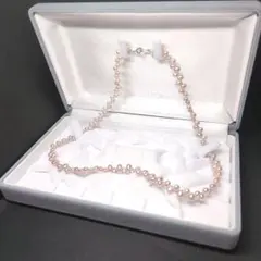 【テリ良好】本真珠 パール パールネックレス 干渉色 ピンク色 未使用級