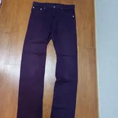 紫 ストレートデニム