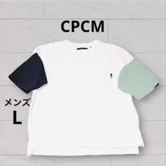 CPCM クレイジーパターン ポケットTシャツ USAコットン 切替 Lサイズのサムネイル