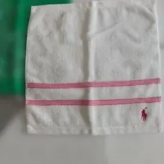 RALPH LAUREN フェイスタオル ホワイト バンダナmadeinUSAのサムネイル