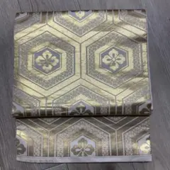 z*6様 高級西陣織●唐織正絹●二十四金箔錦●亀甲柄●金糸●正絹●425.5㎝●