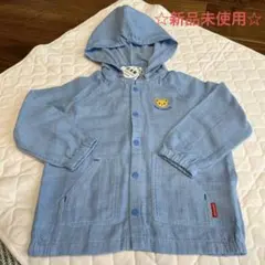 値下げ⭐︎ミキハウス ダンガリー二重織パーカー100⭐︎プッチー⭐︎未使用⭐︎タグ付き