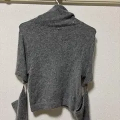 グレー タートルネック 長袖ニット