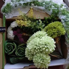 緑色の造花セット 造花・アートフラワー