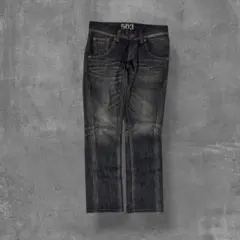 EDWIN 503 BLUE TRIP革パッチ 裏地 ウォッシュ加工 y2k