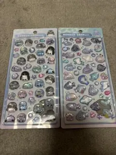 n**様 ボンボンドロップシール 水族館 サメ ペンギン 2枚セット【国内正規品