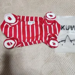 KUVEELA PET 術後服　犬用　SS PET 赤と白のストライプ犬服