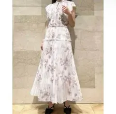 スナイデル プリーツプリントワンピ SNIDEL FLOWER 0