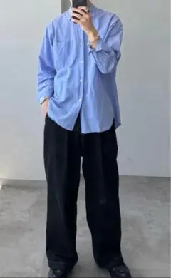 【数回着用】廃盤 COMOLI SHIRT SAX BLUE SIZE 1 COMOLI コモリシャツ SAX サックス サイズ1 - メルカリ