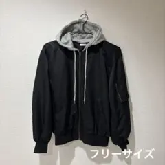 BROWNY STANDARD フード付取り外し可能 ブルゾン F ブラック