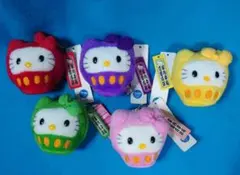 サンリオ　ハローキティ 根付け ラッキーカラーだるま　2001 全８種 サンリオ ハローキティ 根付け ラッキーカラーだるま 2001 全8