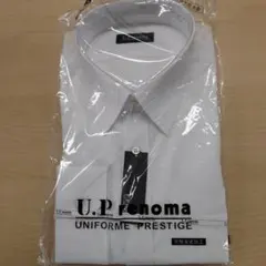 新品未使用U.Prenomaレノマ形態安定白長袖メンズワイシャツサイズ45-82のサムネイル