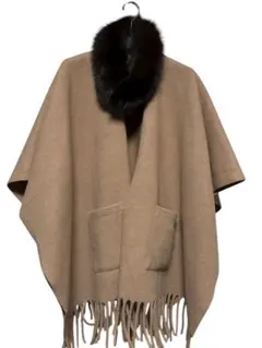 ★最終値下★新品未使用★ストール★フォックスファー付★キャメル★和装にも洋装にも