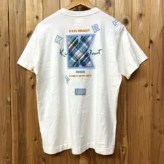 カールヘルム 両面デザインTシャツ 刺繍 ピンクハウス チェック柄 メンズ M