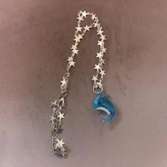 イルカ　ガラス　ネックレス　水族館　フルティガーエアロ　平成レトロ