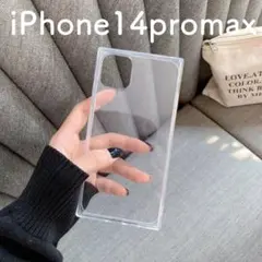iPhoneケース スマホ スクエア 透明 iPhone14promax 01
