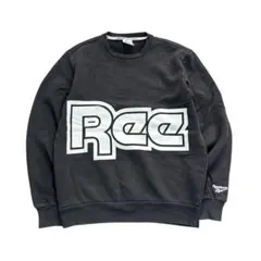 7AS3【リーボッククラシック】ロゴプリント　スウェット　ブラック　古着used