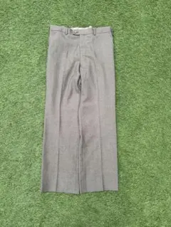 00s スラックスパンツ グレー センタープレス ワイドシルエット