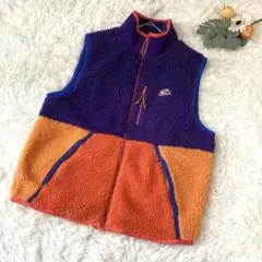 ナイキ ボアベスト オレンジ×パープル XL