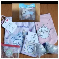 ちいかわ 雲の上でおやすみライト 靴下 パーティー柄 ミニメッシュポーチ巾着のサムネイル