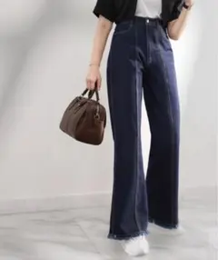 Classicalelf ネイビーフレアデニムパンツ クラシカルエルフ