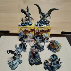 新タイムスリップグリコ　６種＋ケムール人（カラーVer）とペギラ（カラーVer）