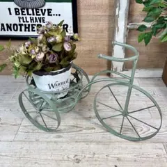 ガーデン雑貨オーナメントアンティーク調自転車型フラワースタンドプランターお庭装飾