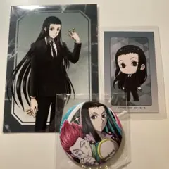 ハンターハンター イルミ ヒソカ 缶バッジ ブロマイド イラストカード