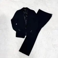 【ロートレアモン】セットアップ パンツスーツ ストレッチ 洗える38ブラック
