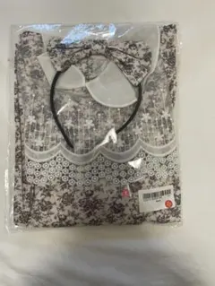 花柄長袖ドレス Sサイズ ヘアバンド付き