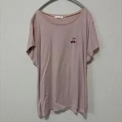 jumelle チェリー刺繍 Tシャツ ピンクのサムネイル