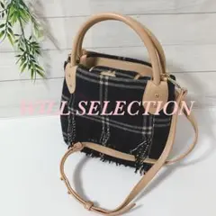 【未使用品】WILL SELECTION チェック柄2wayショルダーバッグ
