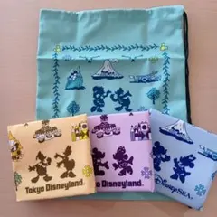 東京ディズニーランド・ディズニーシー 巾着バッグ 体操着袋　ポリエステル素材