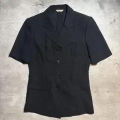 SAINTBAZILE サンバジル 半袖ジャケット 黒 M レトロ