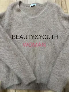 BEAUTY&YOUTH ベージュ 長袖ニット