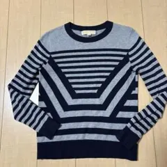 極美品　マイケルコース　長袖ニット　ボーダー　XXS グレー