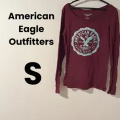 American Eagle Outfitters長袖TシャツSバーガンディ