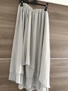 ライトグレー ロングスカート LL