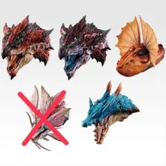 モンハンワイルズ一番くじ C賞ヘッドマグネット 4点セット