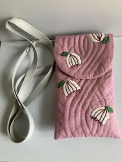 パッチワーク　スマホショルダーバッグ