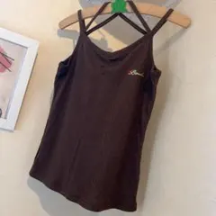 140 バナチー　茶色　金ラメ　キャミソール