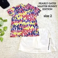 【パーリーゲイツ】美品 セットアップ モックネック スカート 2 レディース