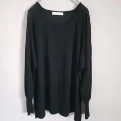 THE SHOP TK　シアーニット オーバーサイズ 　ブラック