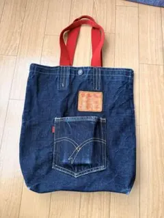 【旧ステッチ】THE FLAT HEAD デニムトートバッグ 赤耳 レッドタブ