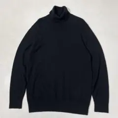 24AW UNIQLO メンズ カシミヤタートルネックセーター L 黒