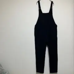 美品　ブラック　サロペット フリーサイズ　オーバーオール　b574