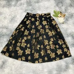 index インデックス (M) 花柄プリントフレアスカートフォーマル 上品