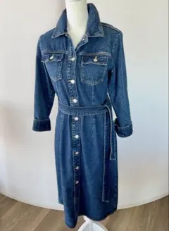 週末値下げ❣️ZARAデニムシャツワンピース インディゴブルー