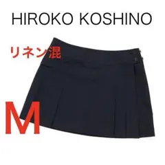 H6532◾️ヒロココシノ　リネン混プリーツ巻きスカート　Y2Kのサムネイル