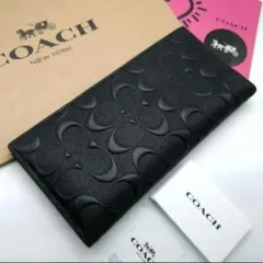 新品未使用　COACH　長財布　メンズ　エンボスシグネチャー